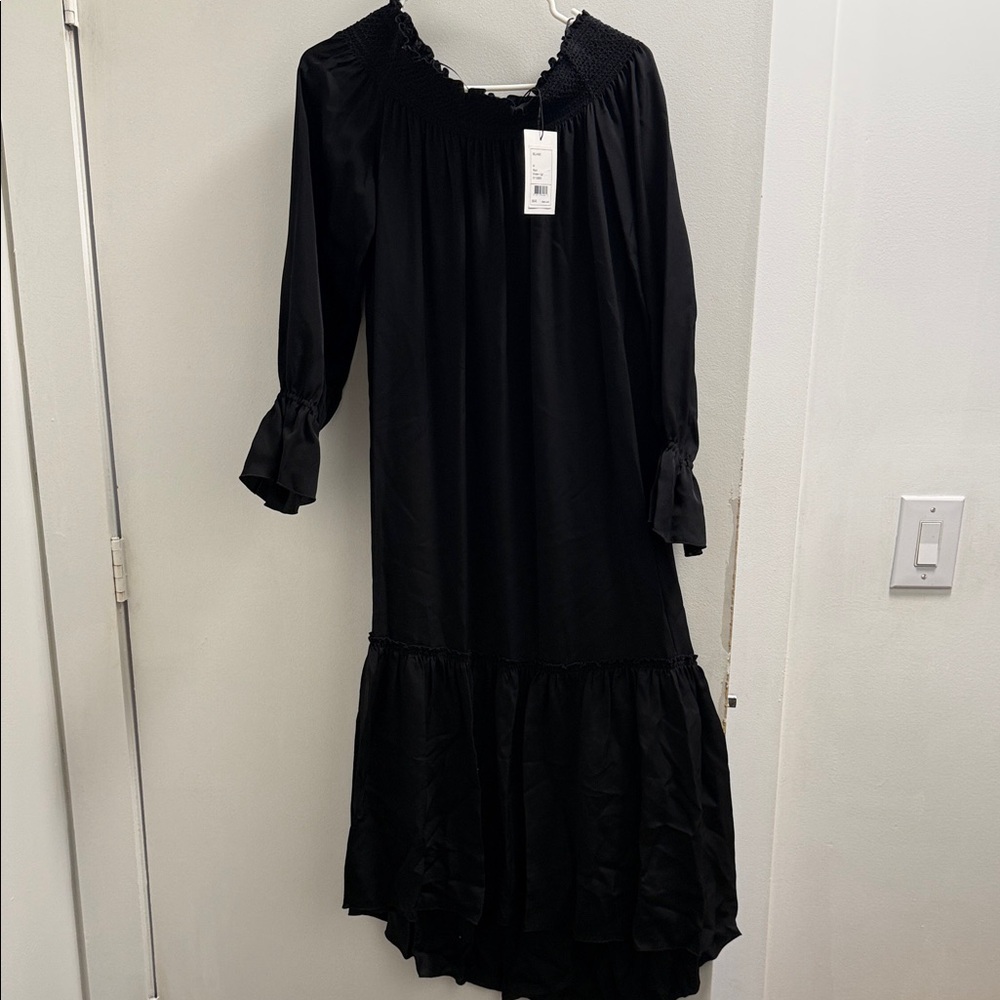 Theory Black Long Sleeve Dress M Modern Ggt G1102603 BELINSIE